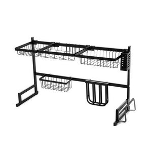 2-Tier 85cm Stainless Steel Kitchen Shelf Organizer Dish Drying Rack Over Sink