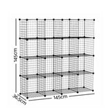 Wire Cube Storage Cabinet DIY 16 Cubes Display Shelves Bookcase Shelf Organiser