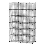 24 Cube Storage Cabinet DIY Wire Storage Shelves Metal Display Shelf Toy Book