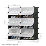 Shoe Storage Cabinet Shoes Rack Shelf Cube Organiser Stackable Portable 6 Tier