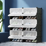 Shoe Storage Cabinet Shoes Rack Shelf Cube Organiser Stackable Portable 6 Tier