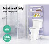 3 Tier Bathroom Storage Rack Over Toilet Steel Towel Racking Shelf Organiser