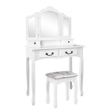 Artiss Dressing Table with Mirror - White