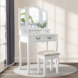 Artiss Dressing Table with Mirror - White