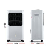 Devanti Portable Eevaporative Air Cooler and Humidifier Conditioner - Black & White