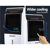 Devanti Evaporative Air Cooler Potable Fan Cooling Remote Control LED Display