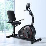 Everfit Magnetic Recumbent Exercise Bike Fitness Trainer Home Gym Equipment Black