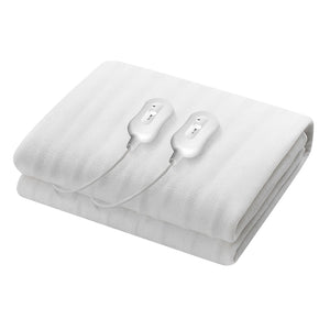 Giselle Heated Electric Blanket Washable Fully Fitted Polyester Underlay Pad Double