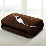 Giselle Bedding Electric Throw Blanket - Chocolate