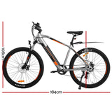 VECOCRAFT 27.5" Electric Bike eBike e-Bike City Mountain Bicycle eMTB Grey