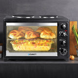 Devanti 45L Convection Oven with Hotplates - Black