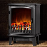 Devanti Electric Fireplace Wood Heater Portable Fire Log Flame Effect Winter Warm 1800W