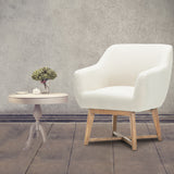 Artiss Fabric Tub Lounge Armchair - Beige