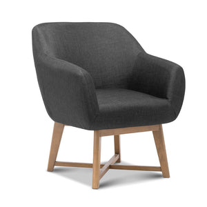 Artiss Aston Tub Accent Chair Charcoal