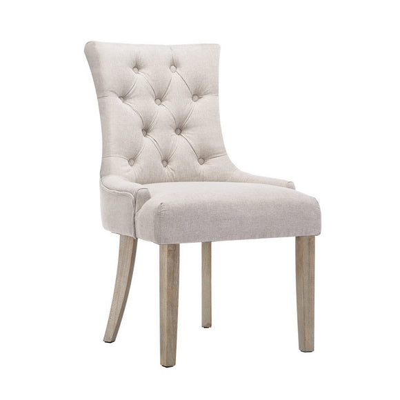 Artiss CAYES French Provincial Dining Chair Beige