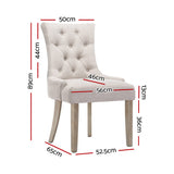 Artiss CAYES French Provincial Dining Chair Beige