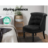 Artiss Fabric Occasional Accent Chair - Black