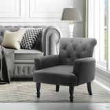 Artiss French Lorraine Chair Retro Wing - Grey