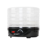 Devanti Food Dehydrator with 5 Trays - Black