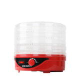 Devanti Food Dehydrator with 5 Trays - Red