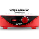 Devanti Food Dehydrator with 5 Trays - Red