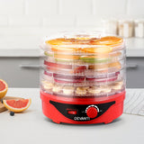 Devanti Food Dehydrator with 5 Trays - Red