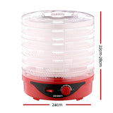 Devanti Food Dehydrator with 7 Trays - Red