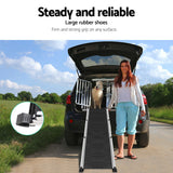 i.Pet Deluxe Aluminium Foldable Pet Ramp - Black