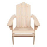 Gardeon Set of 2 Patio Furniture Outdoor Chairs Beach Chair Wooden Adirondack Garden Lounge Recliner Beige