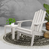 Gardeon 2pcs Adirondack Outdoor Beach Chair Table Set Beige