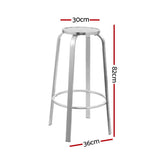 Gardeon Set of 2 Outdoor Bar Stools Patio Furniture Indoor Bistro Kitchen Aluminum