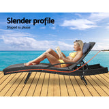 Gardeon Outdoor Sun Lounge Furniture Day Bed Wicker Pillow Sofa Set