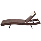 Gardeon Set of 2 Outdoor Wicker Sun Lounges - Brown
