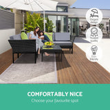 Gardeon 6PC Sofa Set Outdoor Furniture Lounge Setting Wicker Couches Garden Patio Pool