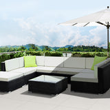 Gardeon 8PC Outdoor Furniture Sofa Set Wicker Garden Patio Pool Lounge