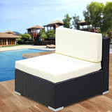 2PC Gardeon Outdoor Furniture Sofa Set Wicker Rattan Garden Lounge Chair Setting