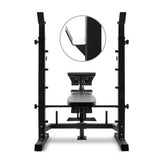 Everfit Multi-Station Weight Bench Press Fitness 48KG Barbell Set Benches Gym