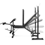 Everfit Multi-Station Weight Bench Press Fitness 58KG Barbell Set Incline Black