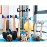 Everfit 6 Piece Dumbbell Weights Set 12kg with Stand