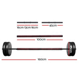 Everfit 42.5KG Barbell Set Weight Plates Bar Fitness Exercise Home Gym