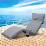 Artiss Adjustable Beach Sun Pool Lounger - Grey