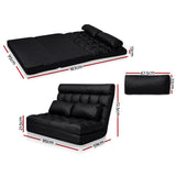 Artiss 2-seater Adjustable Lounge Sofa - Black