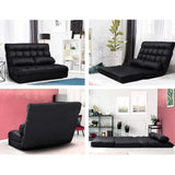 Artiss 2-seater Adjustable Lounge Sofa - Black