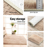 Artiss Shaggy Rug 160x230cm Beige