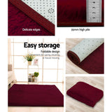 Artiss Ultra Soft Shaggy Rug Large 200x230cm Floor Carpet AntiUnbrandedslip Area Rugs Burgundy