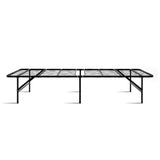 Artiss Foldable Single Metal Bed Frame - Black