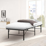 Artiss Foldable Single Metal Bed Frame - Black