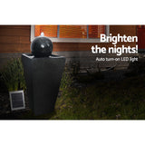 Gardeon Solar Powered Water Fountain - Black