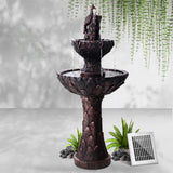 Gardeon Water Solar Fountain Outdoor Bird Bath Peacock Cascading