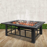 Fire Pit BBQ Grill Table Outdoor Garden Patio Camping Wood Charcoal Fireplace